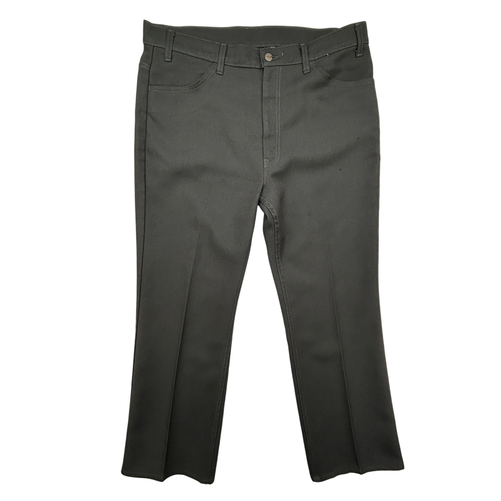 Levis Pants Mens 38x32 Black Dress Trousers Sta-Prest YKK Zip 5 Pocket Classic